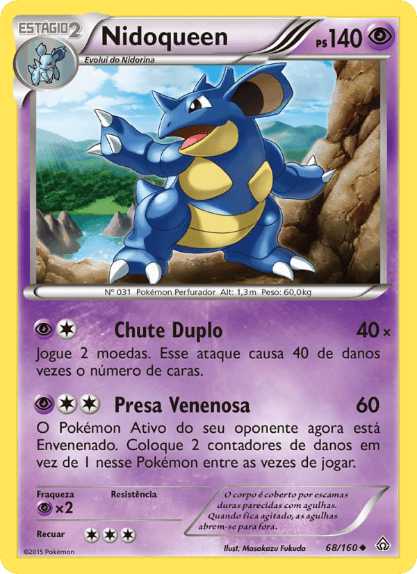 Nidoqueen, card 68 from Conflito Primitivo