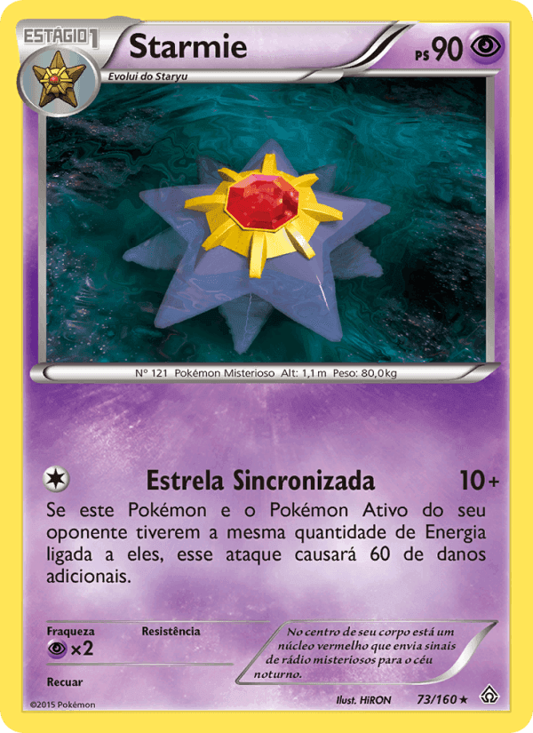 Starmie, card 73 from Conflito Primitivo