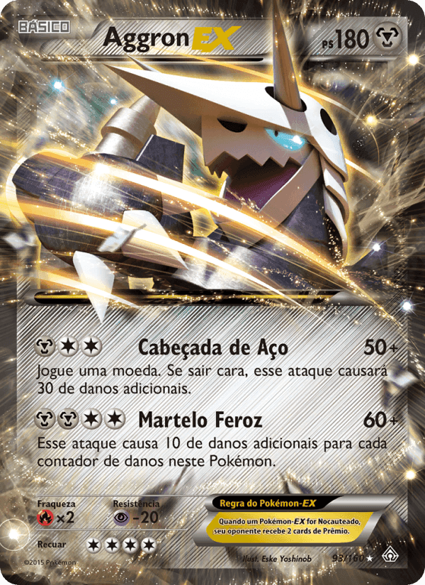 Aggron EX, card 93 from Conflito Primitivo