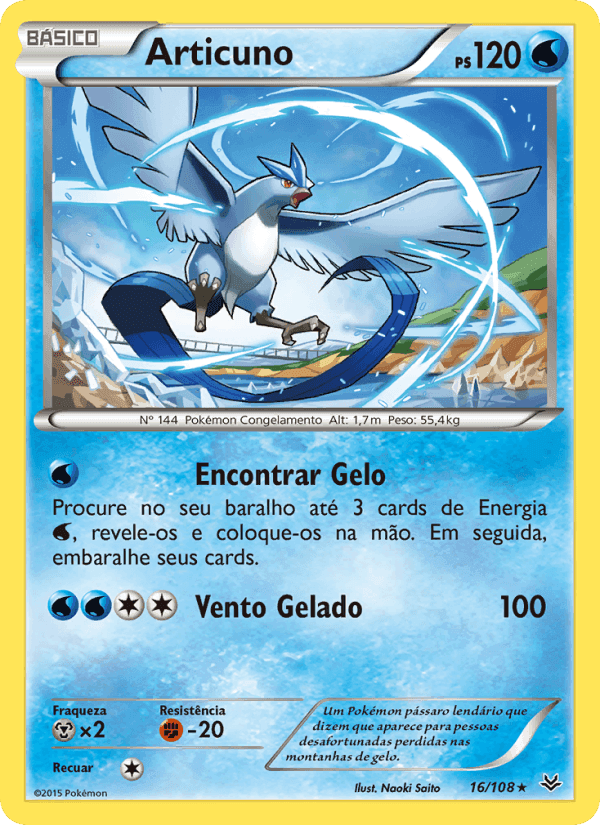 Articuno, carta 16 de Céus Estrondosos