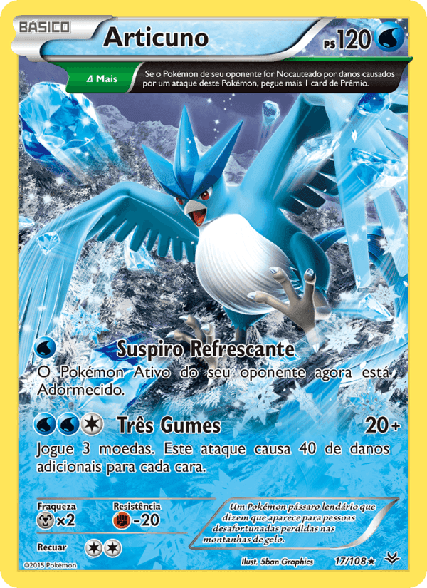 Articuno, carta 17 de Céus Estrondosos
