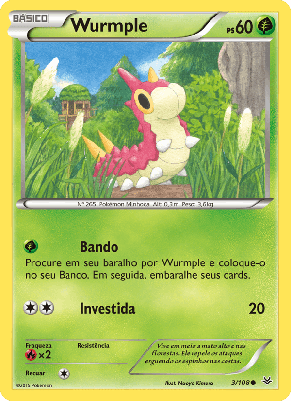 Wurmple, carta 3 de Céus Estrondosos