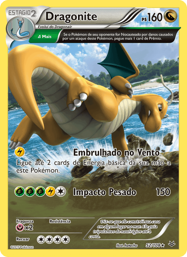 Dragonite, carta 52 di Céus Estrondosos