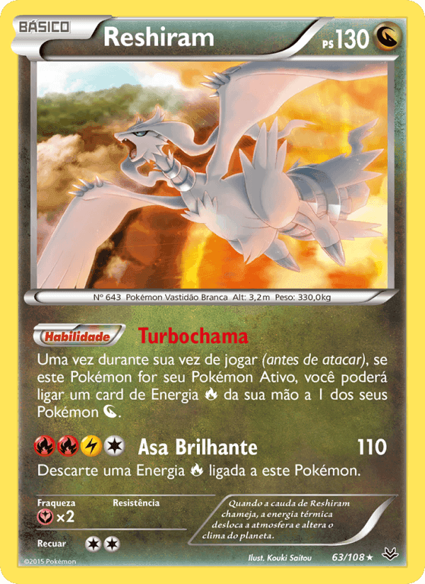 Reshiram, card 63 from Céus Estrondosos
