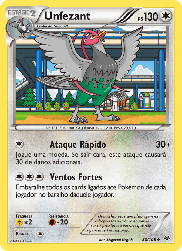 Unfezant, card 80 from Céus Estrondosos