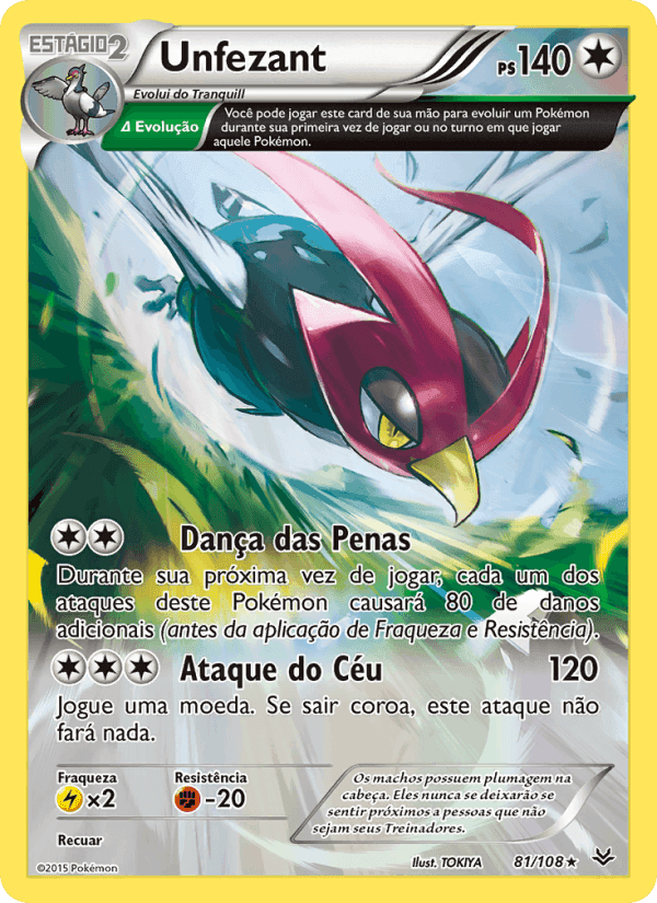 Unfezant, card 81 from Céus Estrondosos