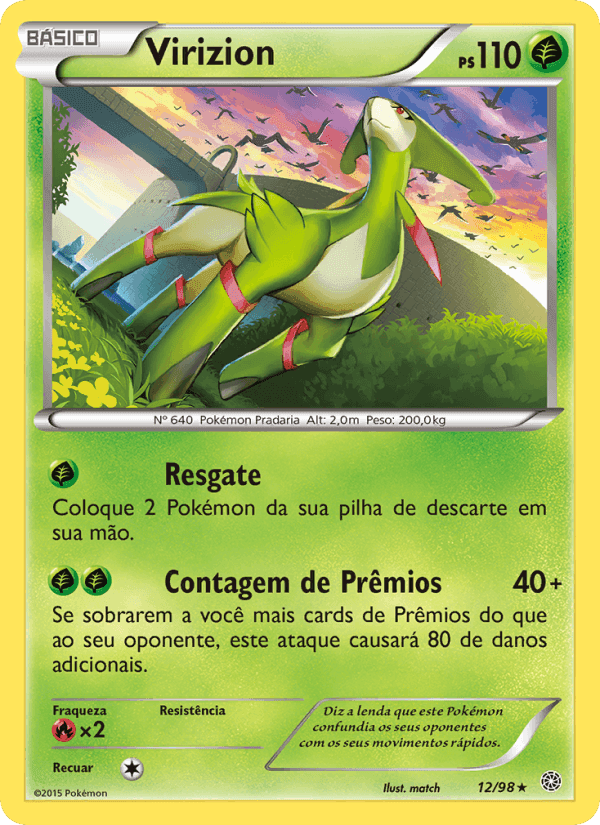 Virizion, carta 12 de Origens Ancestrais
