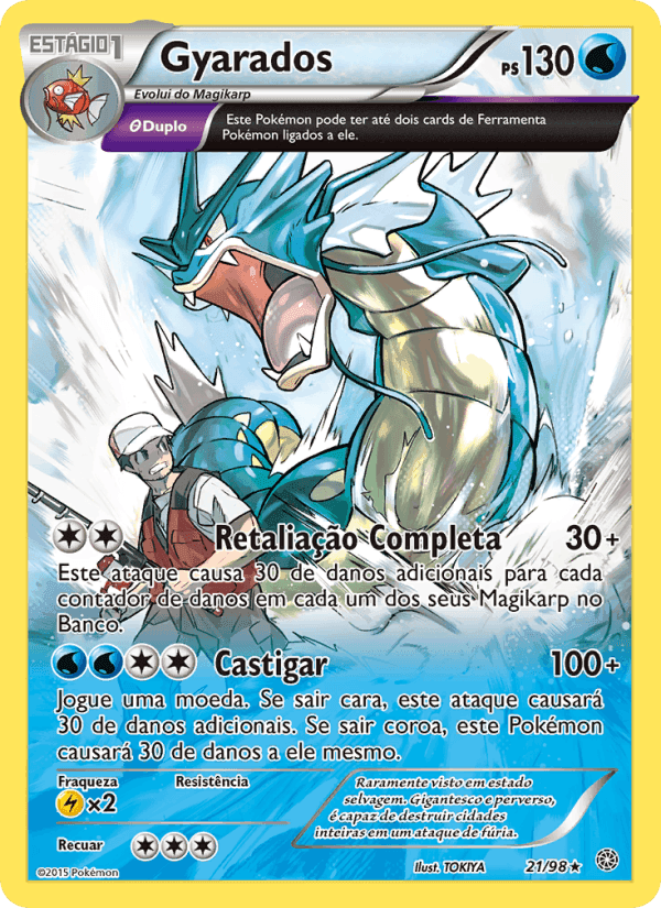 Gyarados, carta 21 de Origens Ancestrais