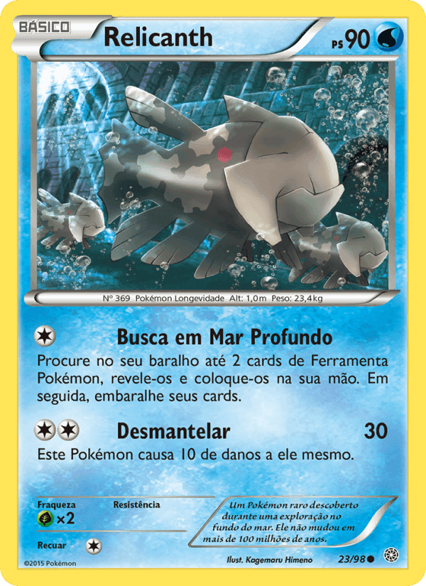 Relicanth, carta 23 di Origens Ancestrais