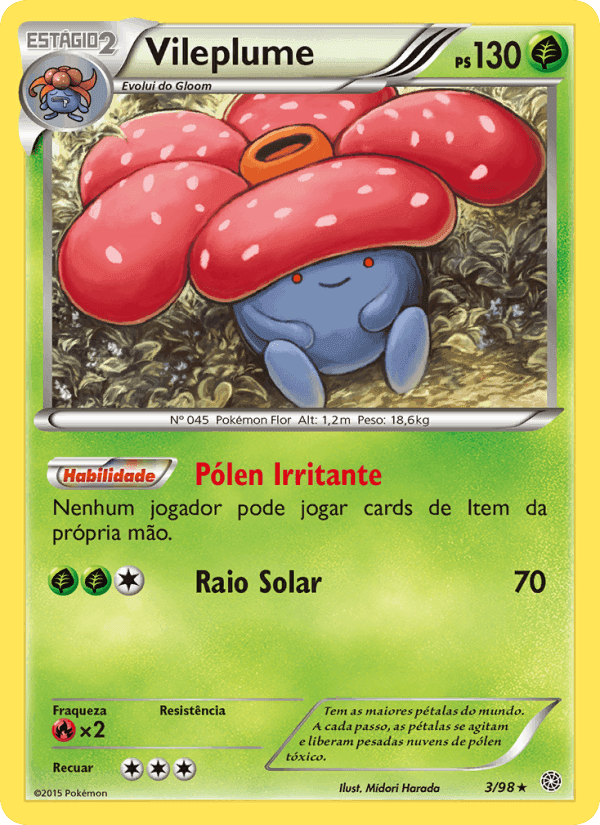Vileplume, carta 3 de Origens Ancestrais