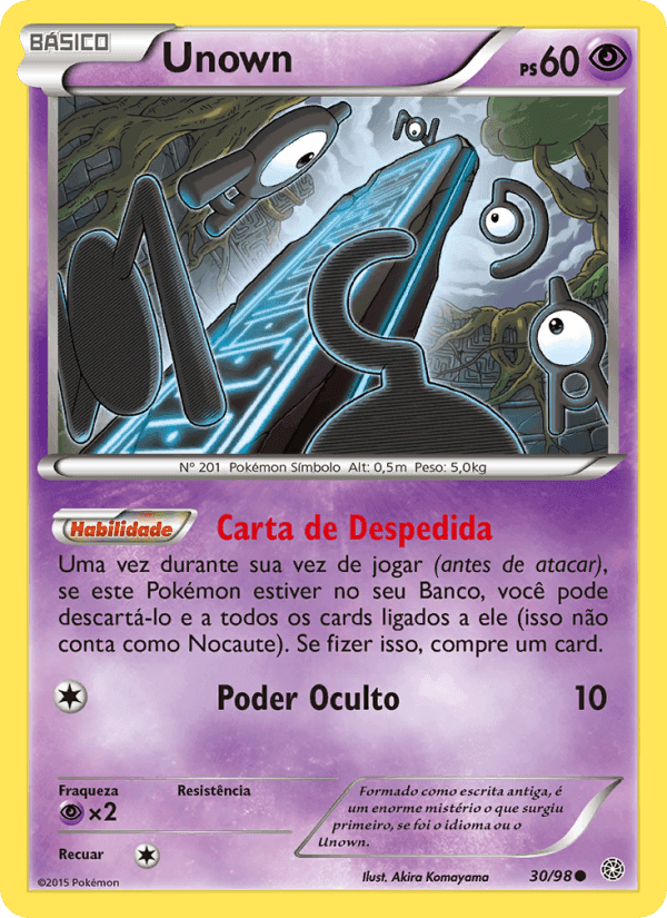 Unown, carte 30 de Origens Ancestrais