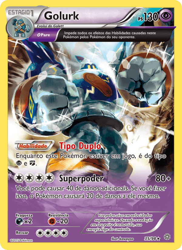 Golurk, carta 35 de Origens Ancestrais