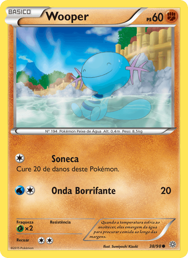 Wooper, card 38 from Origens Ancestrais
