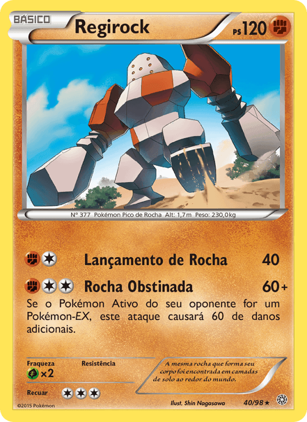 Regirock, carte 40 de Origens Ancestrais