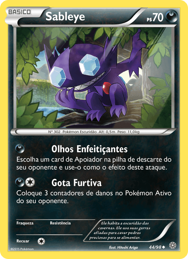 Sableye, carta 44 de Origens Ancestrais