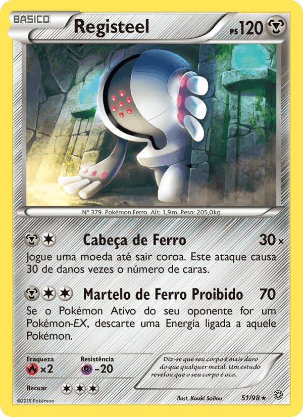 Registeel, card 51 from Origens Ancestrais
