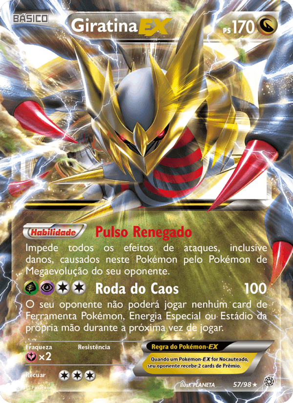 Giratina EX, carta 57 de Origens Ancestrais