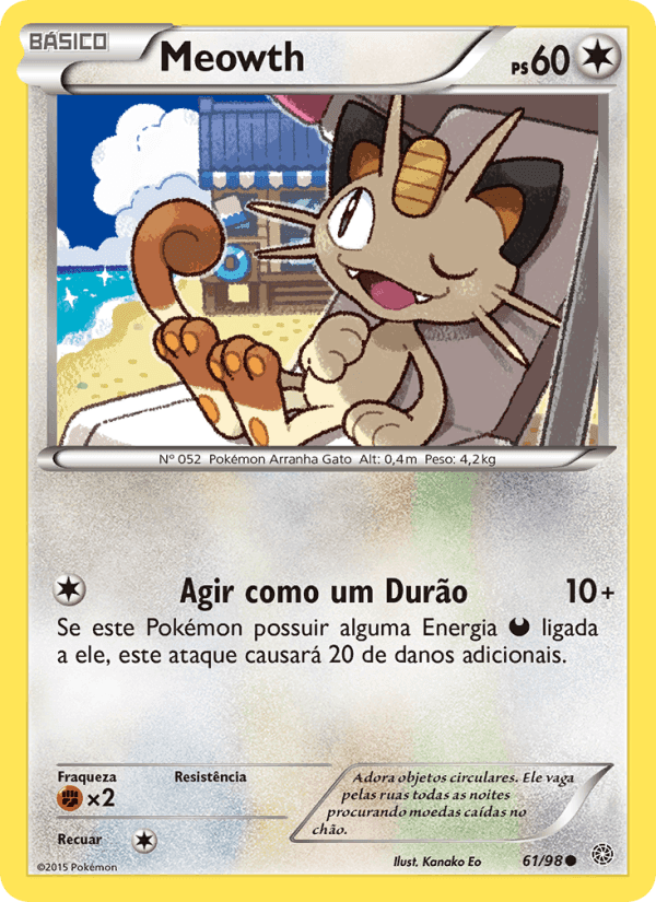 Meowth, carta 61 de Origens Ancestrais