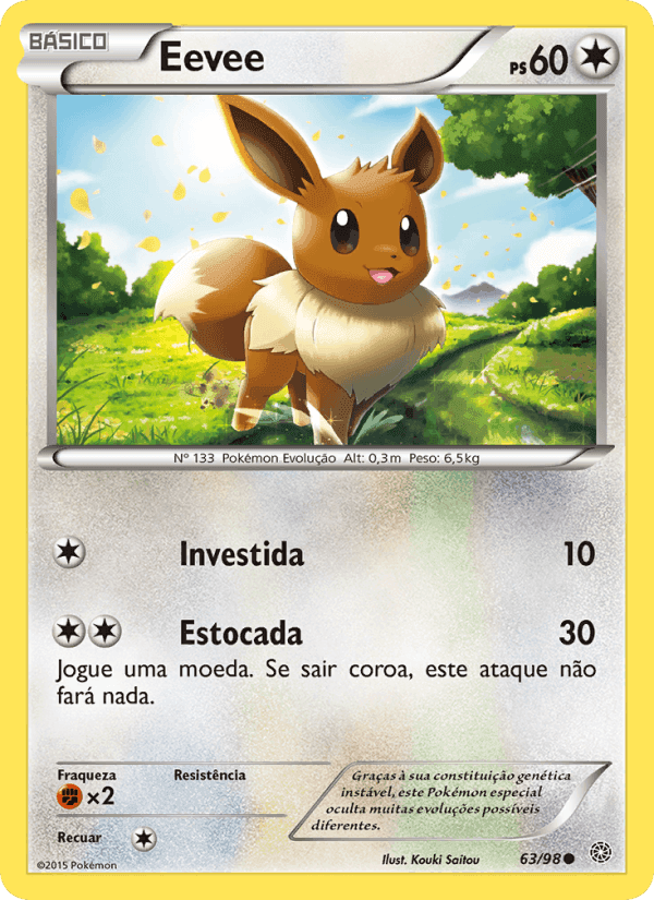 Eevee, carta 63 de Origens Ancestrais