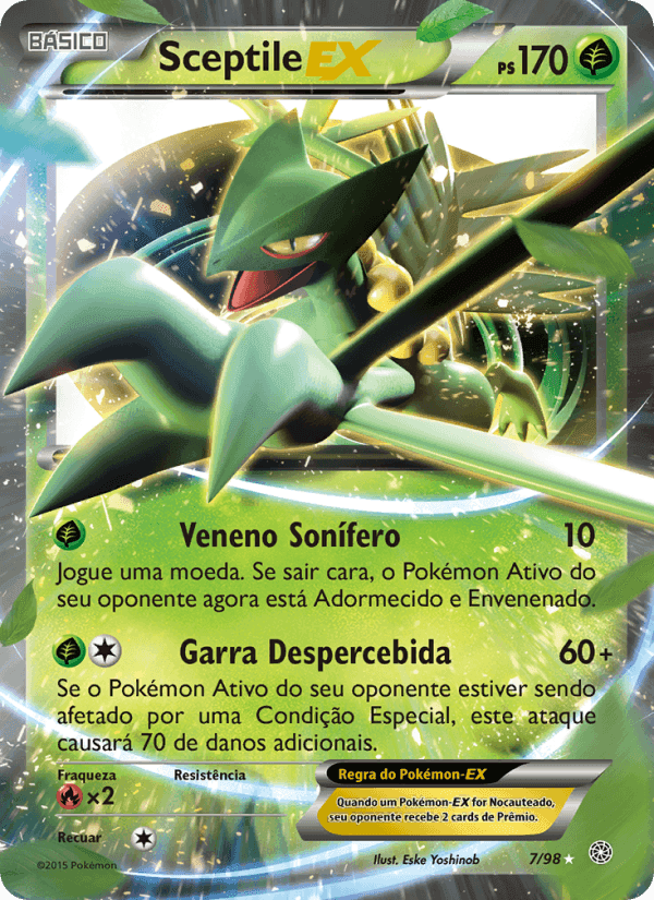 Sceptile EX, card 7 from Origens Ancestrais