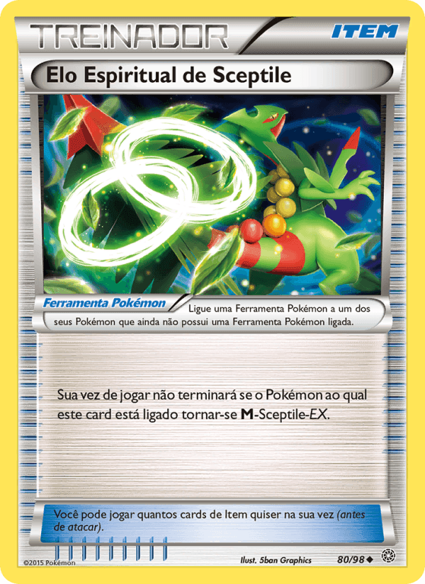 Elo Espiritual de Sceptile, carta 80 de Origens Ancestrais