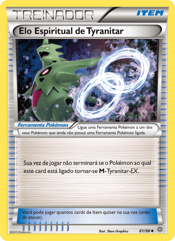 Elo Espiritual de Tyranitar, carta 81 de Origens Ancestrais