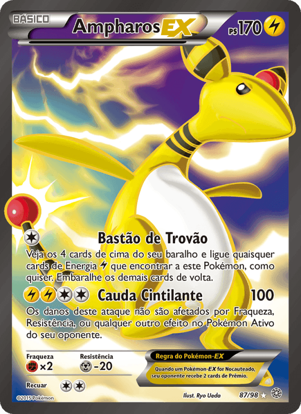 Ampharos EX, carta 87 de Origens Ancestrais