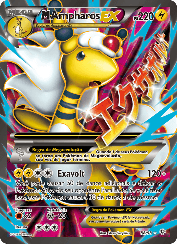 M-Ampharos EX, carta 88 di Origens Ancestrais