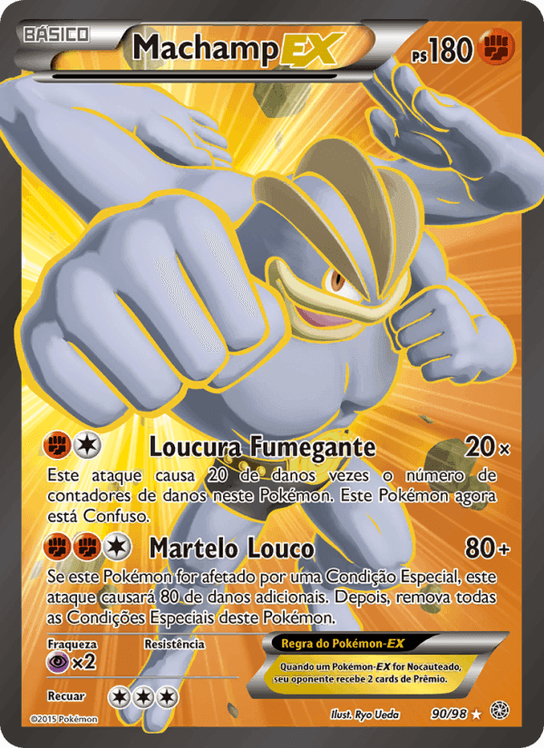 Machamp EX, card 90 from Origens Ancestrais