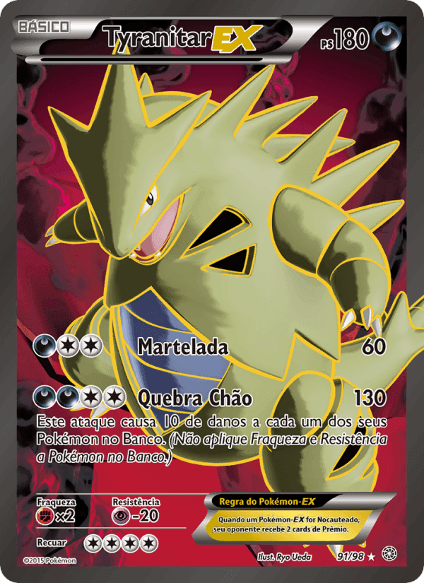 Tyranitar EX, card 91 from Origens Ancestrais