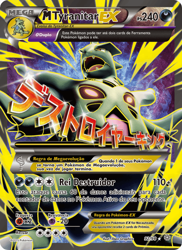 M-Tyranitar EX, carta 92 de Origens Ancestrais