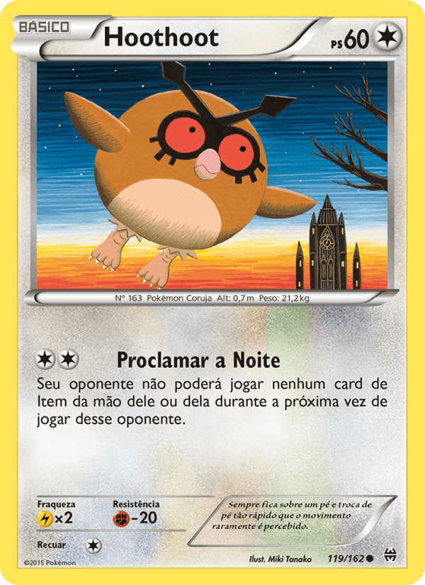 Hoothoot, carta 119 di Turbo Revolução