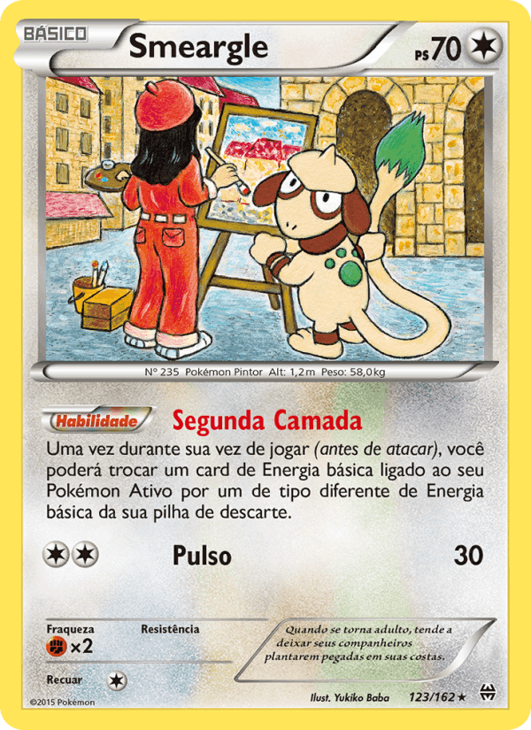 Smeargle, card 123 from Turbo Revolução