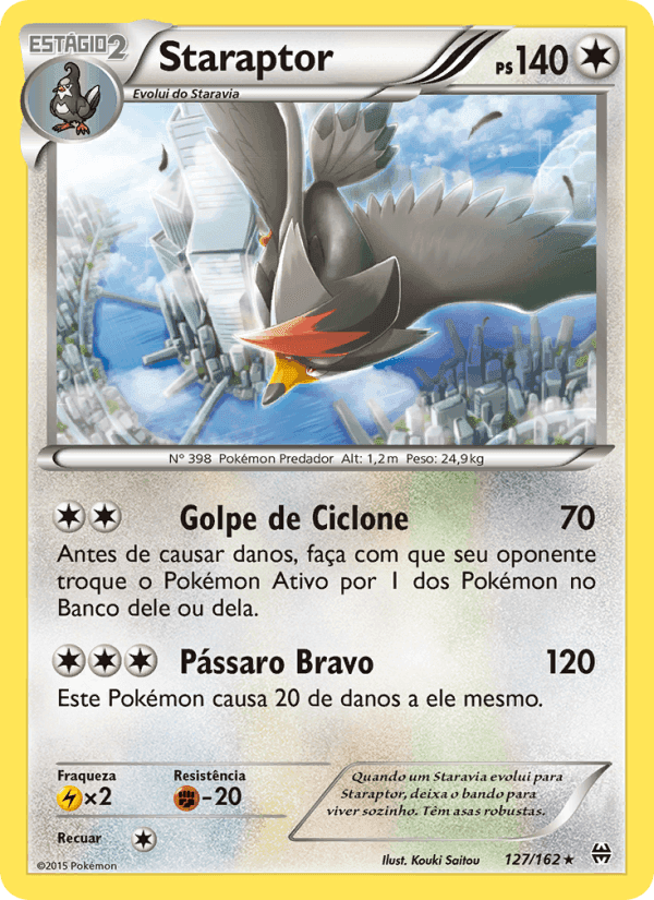 Staraptor, carta 127 de Turbo Revolução
