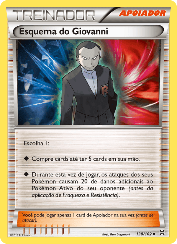 Esquema do Giovanni, carta 138 di Turbo Revolução