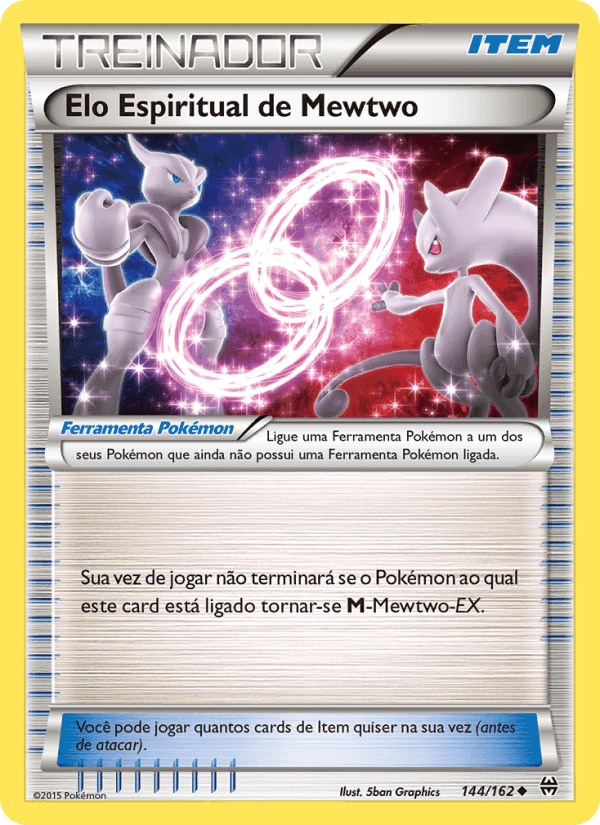 Elo Espiritual de Mewtwo, card 144 from Turbo Revolução