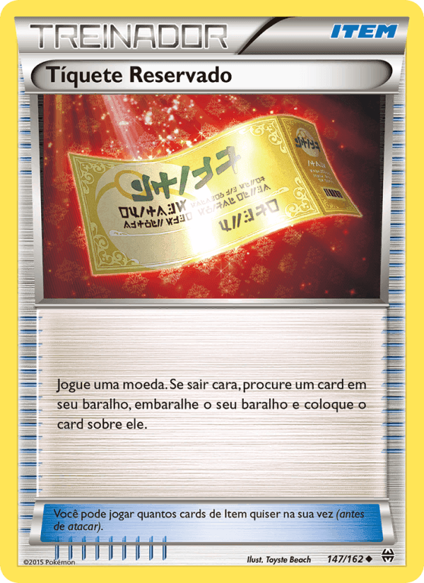 Tíquete Reservado, card 147 from Turbo Revolução