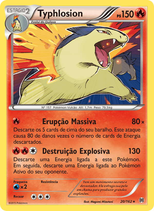 Typhlosion, carta 20 de Turbo Revolução