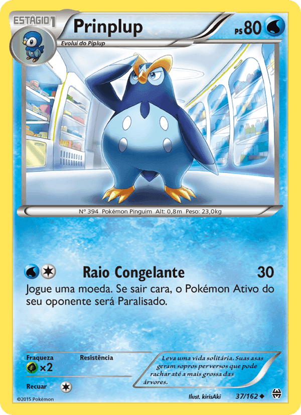 Prinplup, carta 37 de Turbo Revolução