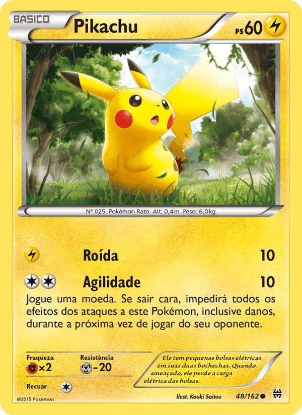 Pikachu, carta 48 de Turbo Revolução