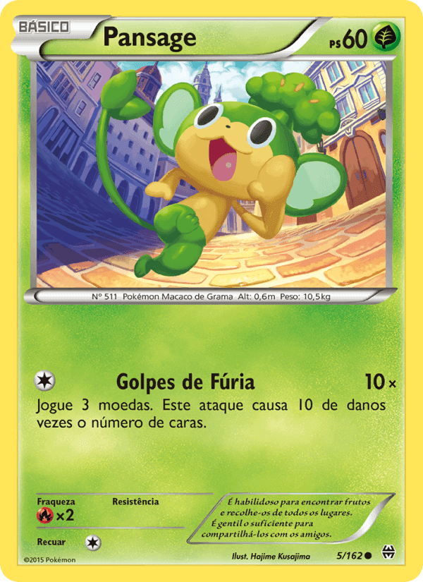 Pansage, carta 5 de Turbo Revolução