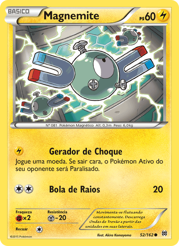 Magnemite, carta 52 de Turbo Revolução