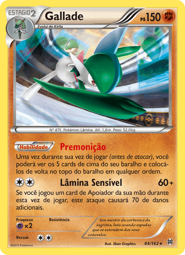 Gallade, card 84 from Turbo Revolução