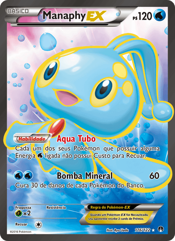 Manaphy EX, carta 116 de Turbo Colisão