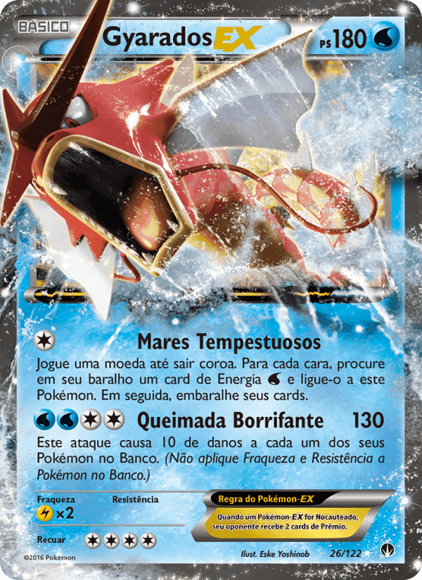 Gyarados EX, card 26 from Turbo Colisão