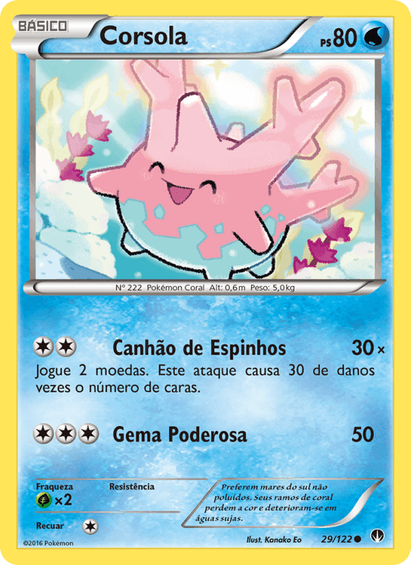Corsola, card 29 from Turbo Colisão