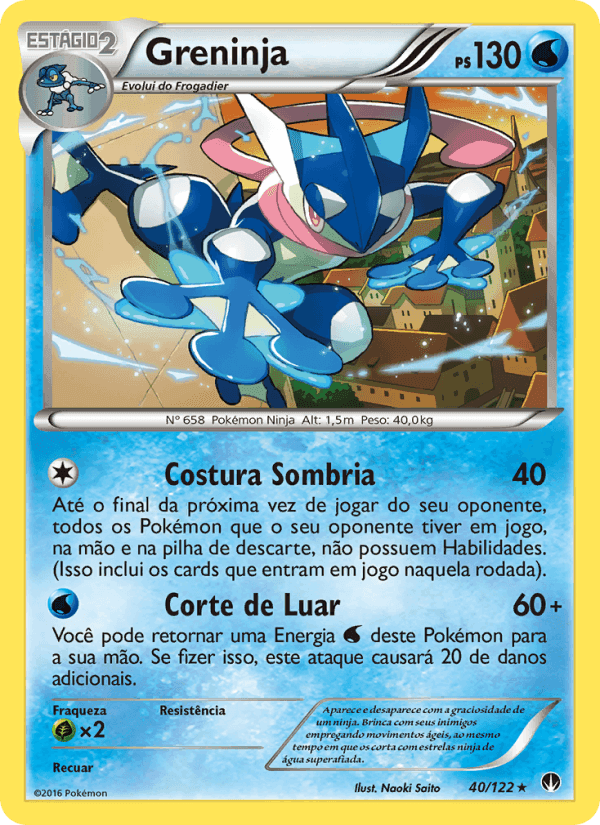 Greninja, carta 40 di Turbo Colisão