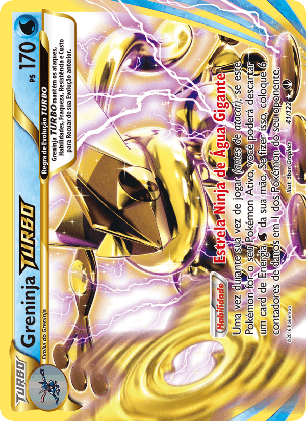 Greninja TURBO, carta 41 de Turbo Colisão
