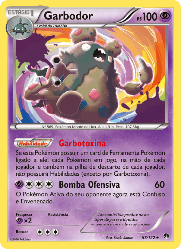Garbodor, carta 57 de Turbo Colisão