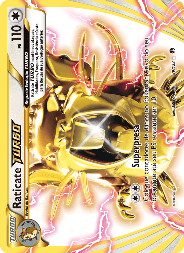 Raticate TURBO, card 89 from Turbo Colisão